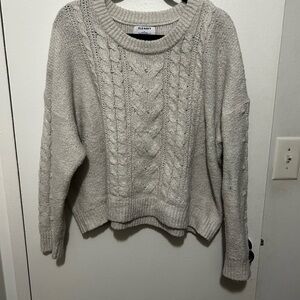 Old Navy Cream Cable Knit Sweater